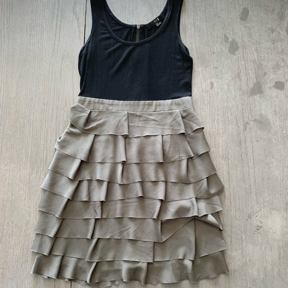 Black and gray dress